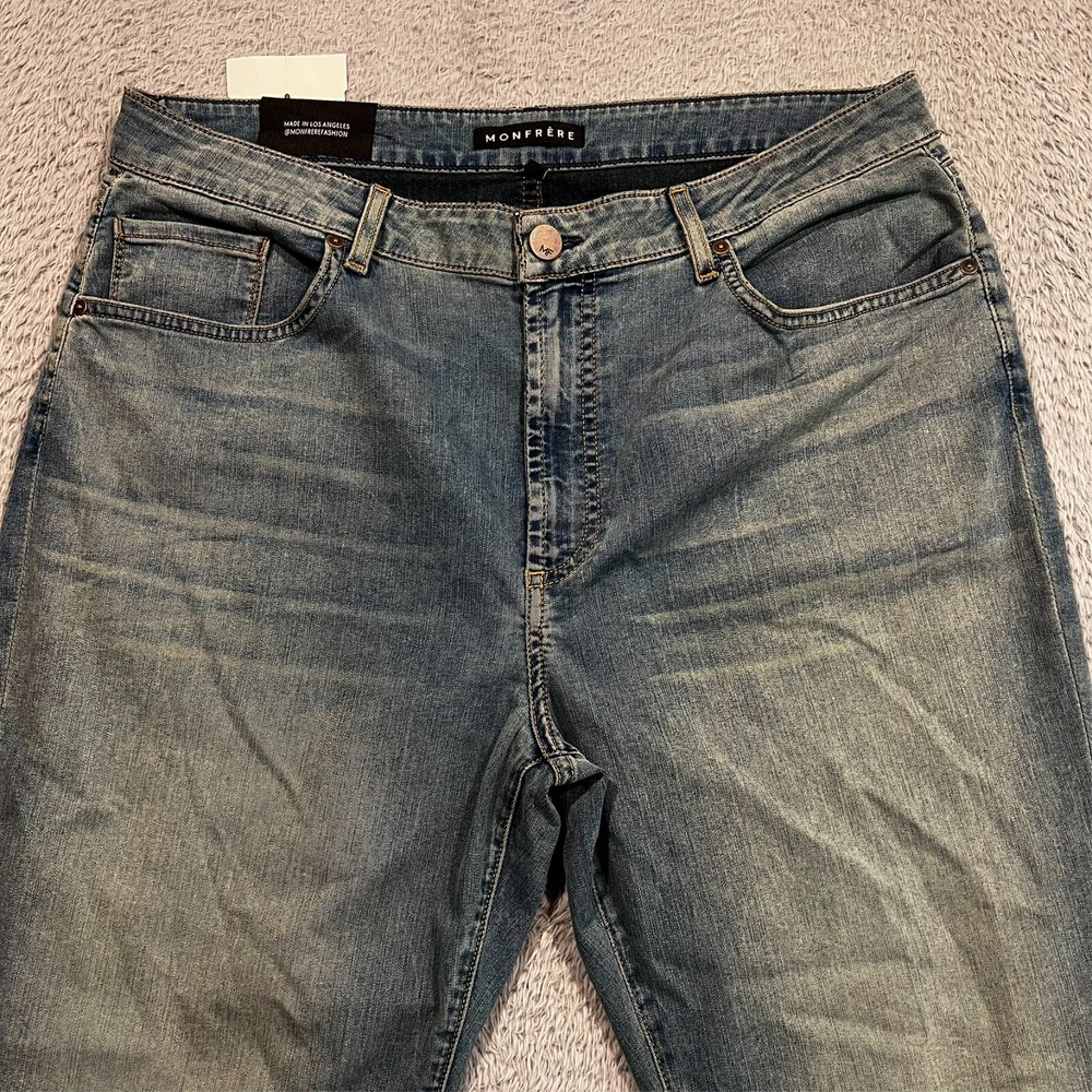 Monfrere Deniro Slim Straight Jeans Palermo Blue Mens 36x33 Tag 38 - Picture 10 of 14